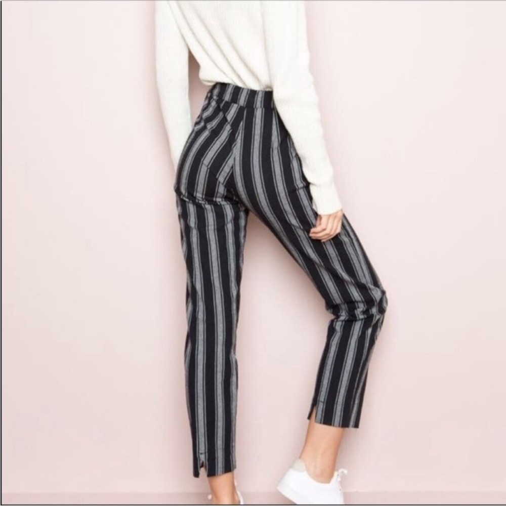 Brandy Melville | high rise trouser pant stripe